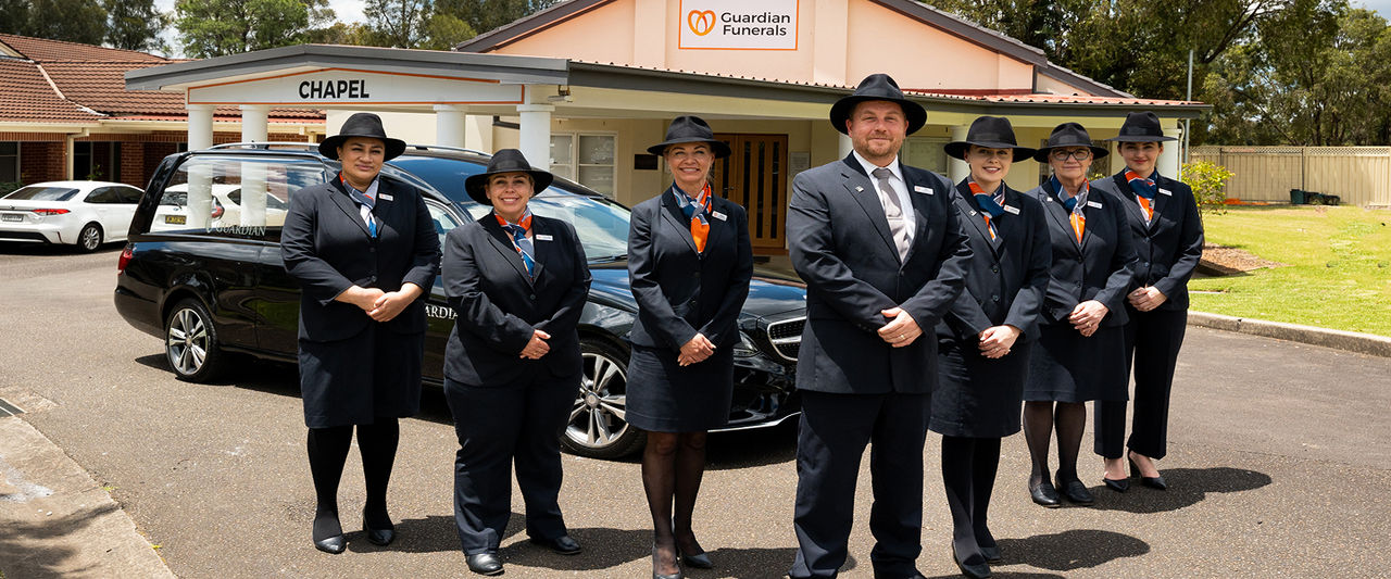 team of funeral arrangers