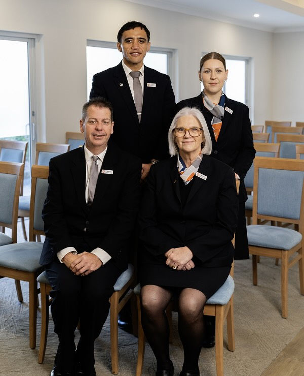 team of funeral arrangers