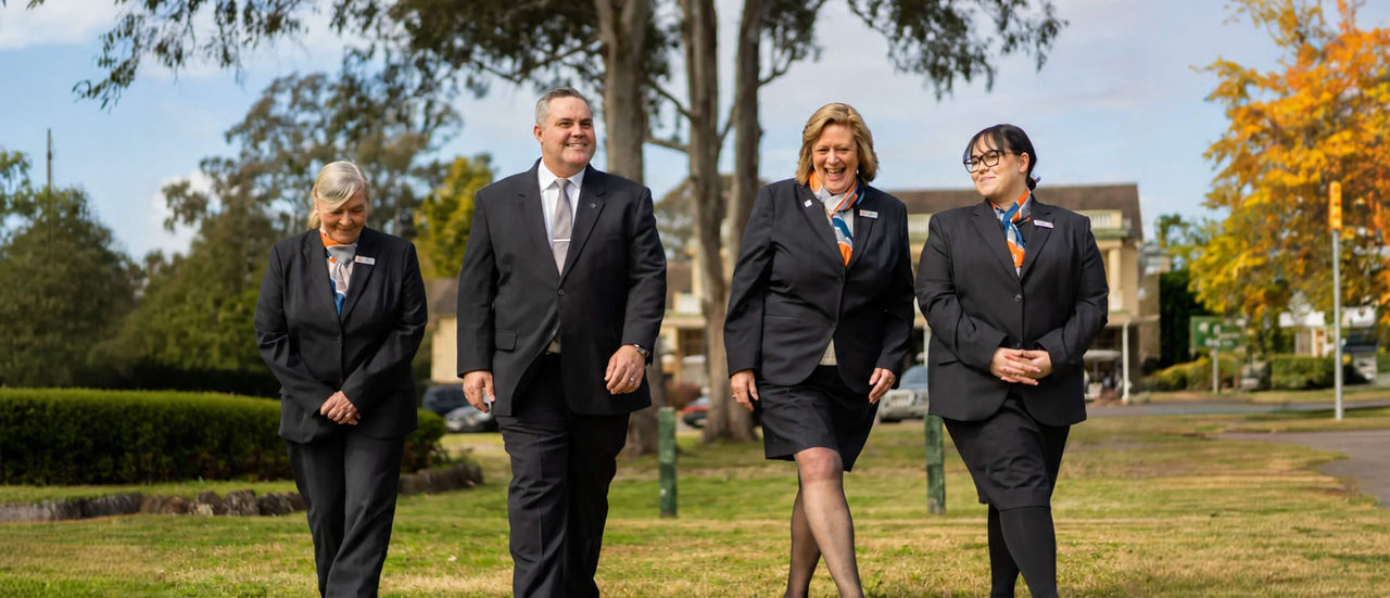 team of funeral arrangers