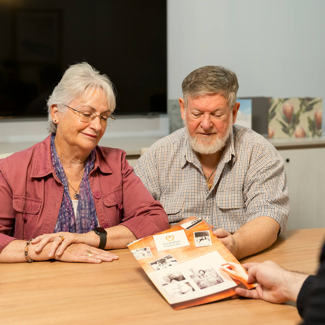 family pre-planning a funeral