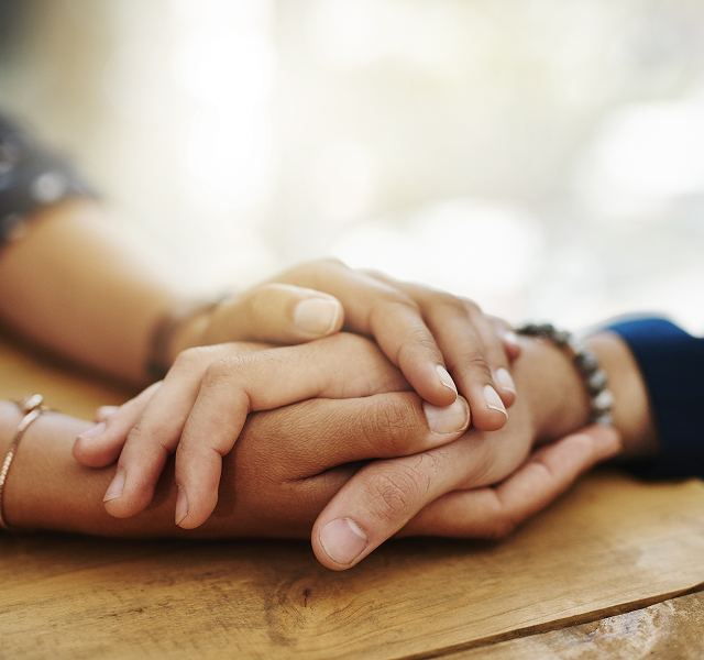 holding hands